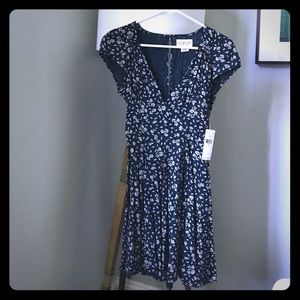navy floral summer dress